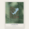 Lakewood, Indiana map print, the full design