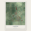 Laotto, Indiana map print, the full design