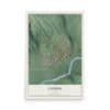 Map of Laurel, Indiana, 12 x 18 inch unframed archival matte print