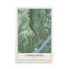 Map of Lawrenceburg, Indiana, 12 x 18 inch unframed archival matte print
