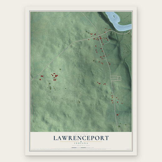 Lawrenceport, Indiana map print, the full design