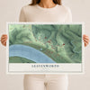Map of Leavenworth, Indiana, 12 x 18 inch unframed archival matte print