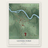 Leiters Ford, Indiana map print, the full design