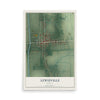 Map of Lewisville, Indiana, 12 x 18 inch unframed archival matte print