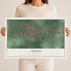 Map of Linton, Indiana, 12 x 18 inch unframed archival matte print