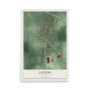 Map of Lizton, Indiana, 12 x 18 inch unframed archival matte print