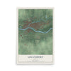 Map of Logansport, Indiana, 12 x 18 inch unframed archival matte print