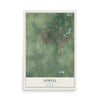 Map of Lowell, Indiana, 12 x 18 inch unframed archival matte print