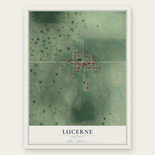Lucerne, Indiana map print, the full design
