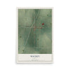 Map of Mackey, Indiana, 12 x 18 inch unframed archival matte print