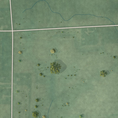 Second close-up of the map of Macy, Indiana print showing more streets and buildings