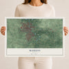 Map of Marion, Indiana, 12 x 18 inch unframed archival matte print