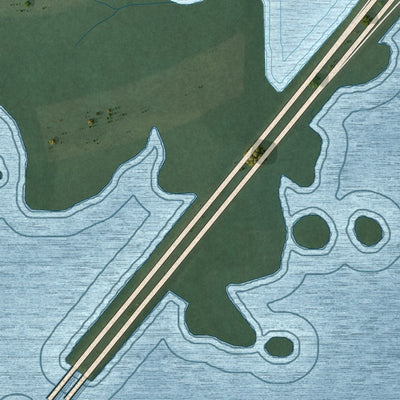 Second close-up of the map of Markle, Indiana print showing more streets and buildings