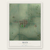 Mays, Indiana map print, the full design