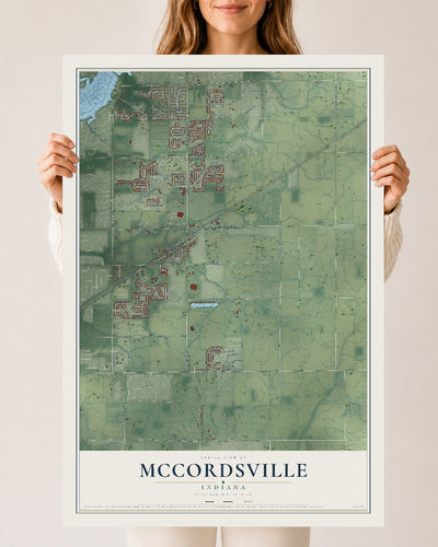 Map of McCordsville, Indiana, 24 x 36 inch unframed archival matte print
