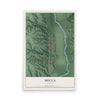Map of Mecca, Indiana, 12 x 18 inch unframed archival matte print