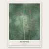 Memphis, Indiana map print, the full design