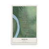 Map of Merom, Indiana, 12 x 18 inch unframed archival matte print