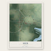 Mier, Indiana map print, the full design