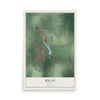 Map of Milan, Indiana, 12 x 18 inch unframed archival matte print