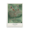 Map of Milford, Indiana, 12 x 18 inch unframed archival matte print