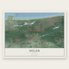 Miller, Indiana map print, the full design