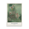 Map of Millersburg, Indiana, 12 x 18 inch unframed archival matte print
