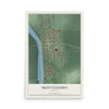 Map of Montezuma, Indiana, 12 x 18 inch unframed archival matte print