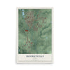 Map of Mooresville, Indiana, 12 x 18 inch unframed archival matte print