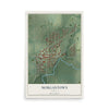 Map of Morgantown, Indiana, 12 x 18 inch unframed archival matte print