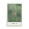 Map of Mount Ayr, Indiana, 12 x 18 inch unframed archival matte print