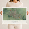 Map of Mulberry, Indiana, 12 x 18 inch unframed archival matte print
