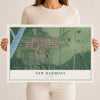 Map of New Harmony, Indiana, 12 x 18 inch unframed archival matte print