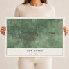 Map of New Haven, Indiana, 12 x 18 inch unframed archival matte print