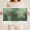 Map of New Point, Indiana, 12 x 18 inch unframed archival matte print