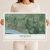 Map of Newburgh, Indiana, 12 x 18 inch unframed archival matte print