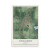 Map of North Liberty, Indiana, 12 x 18 inch unframed archival matte print
