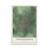 Map of North Manchester, Indiana, 12 x 18 inch unframed archival matte print
