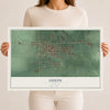 Map of Odon, Indiana, 12 x 18 inch unframed archival matte print