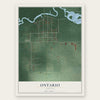 Ontario, Indiana map print, the full design