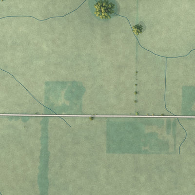 Second close-up of the map of Onward, Indiana print showing more streets and buildings