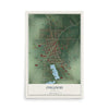 Map of Osgood, Indiana, 12 x 18 inch unframed archival matte print