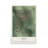 Map of Ossian, Indiana, 12 x 18 inch unframed archival matte print