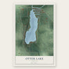 Otter Lake, Indiana map print, the full design