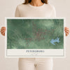 Map of Petersburg, Indiana, 12 x 18 inch unframed archival matte print
