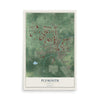 Map of Plymouth, Indiana, 12 x 18 inch unframed archival matte print