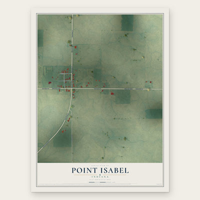 Point Isabel, Indiana map print, the full design