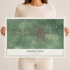 Map of Princeton, Indiana, 12 x 18 inch unframed archival matte print