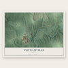 Putnamville, Indiana map print, the full design