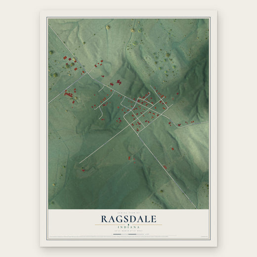 Ragsdale, Indiana map print, the full design